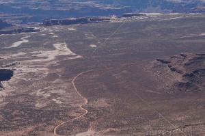 4WD roads crisscrossing canyon