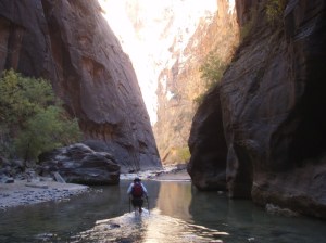 "Hiking" in the Narrows