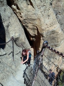 Balcony House Exit - stage 3 - hand and toe holds and steps