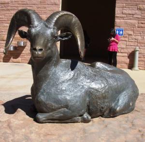Bighorn sheep sculpture