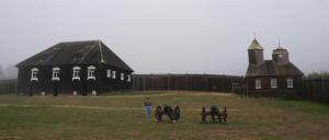 Kuskov house and Orthodox church