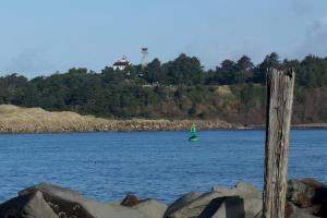 View looking north across Yaquina Bay