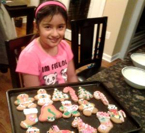 Gingerbread cookies ready to eat