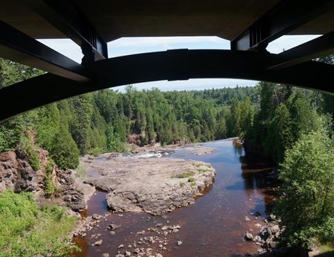 View from Gooseberry River Bridge walkway