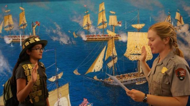 Chloe Taking Junior Ranger Oath