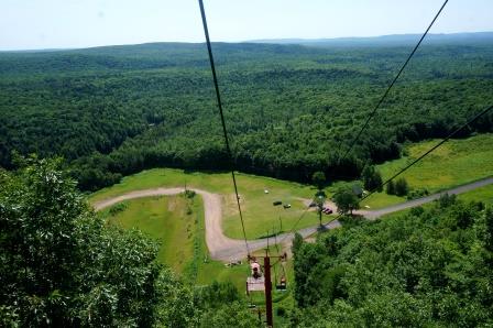 View from ski lift over first rise