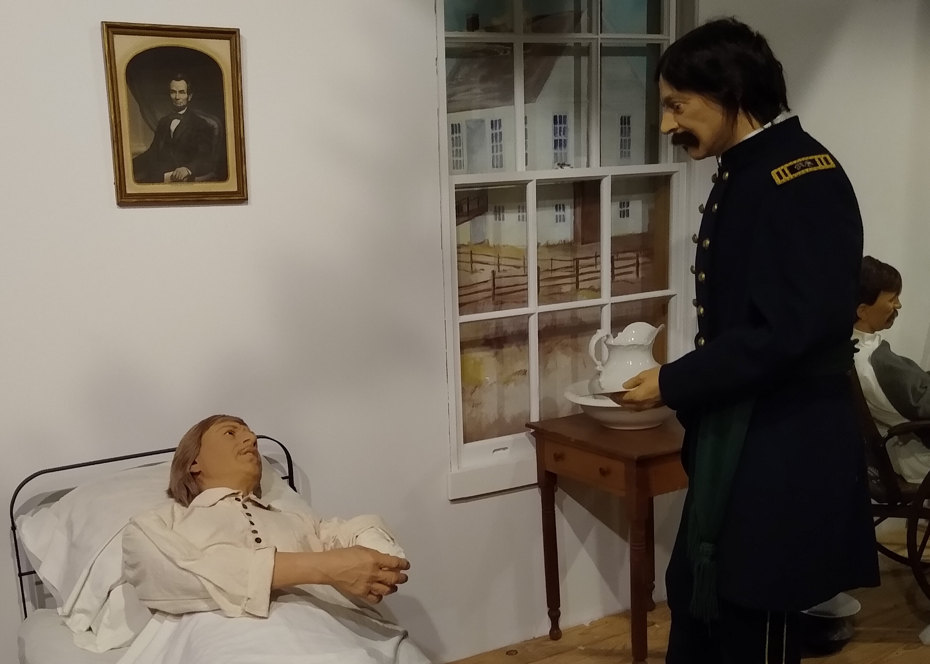 Surgeon checks on a patient